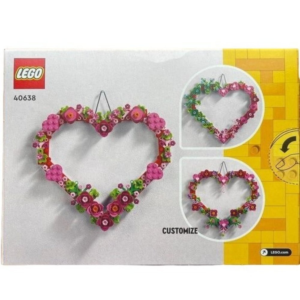 Lego 40638 Heart Ornament Fathers Day Love Gift Floral Pink Green 254 pieces New